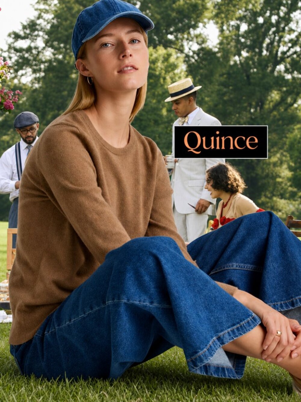 Mongolian Cashmere Crewneck Sweater: Teak
